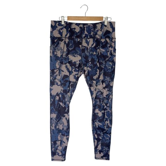 Duluth Trading Company Women's NoGa Sculpting Slim Leg Pants Blue Camo Size L - Picture 1 of 8